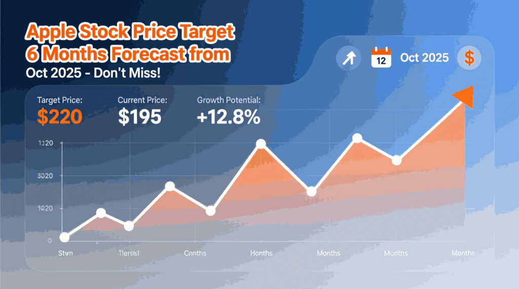 Apple stock price target 6 months